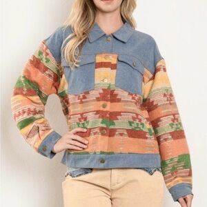 Colorful Patterned Women's Jacket